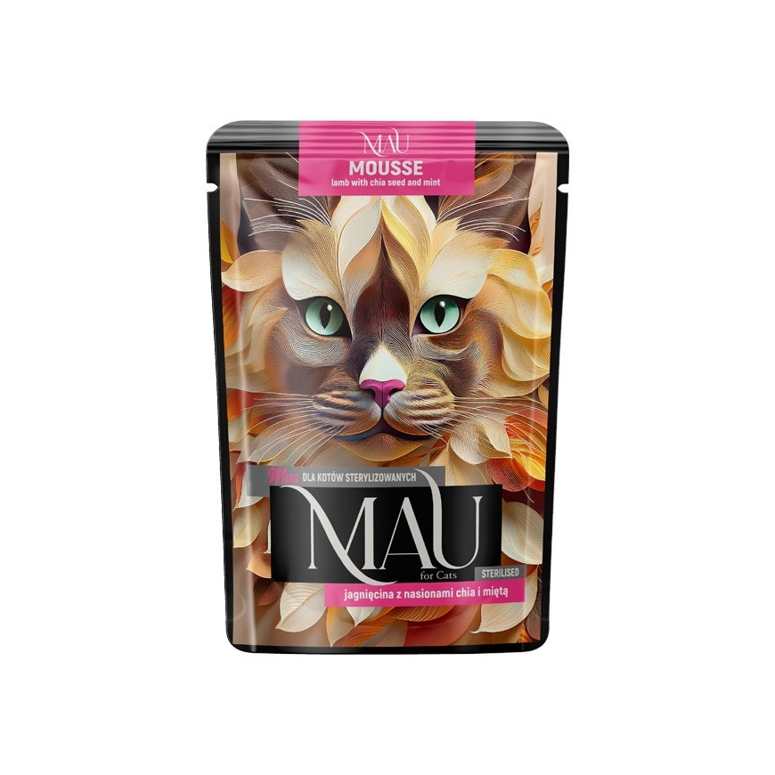 MAU Mousse Sterilised Lamb with Chia Seeds and Mint - Wet Cat Food - 85g