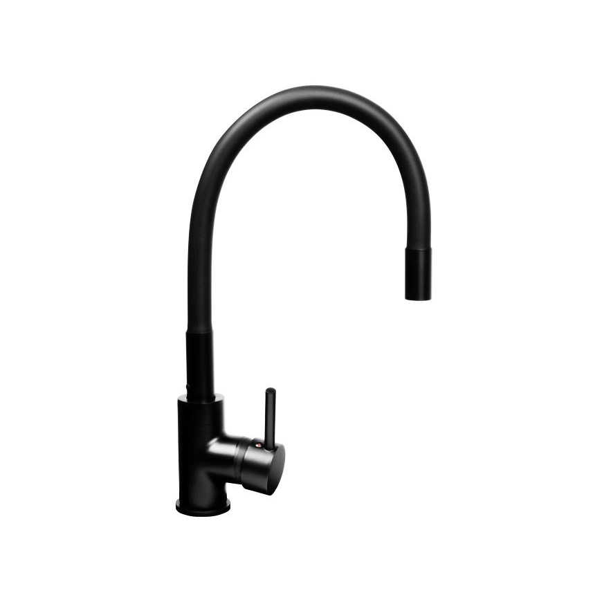 PYRAMIS LEFKADA sink (68x44) 1B 1D black + Flessi Black Edition tap - 070 260 611F – 2