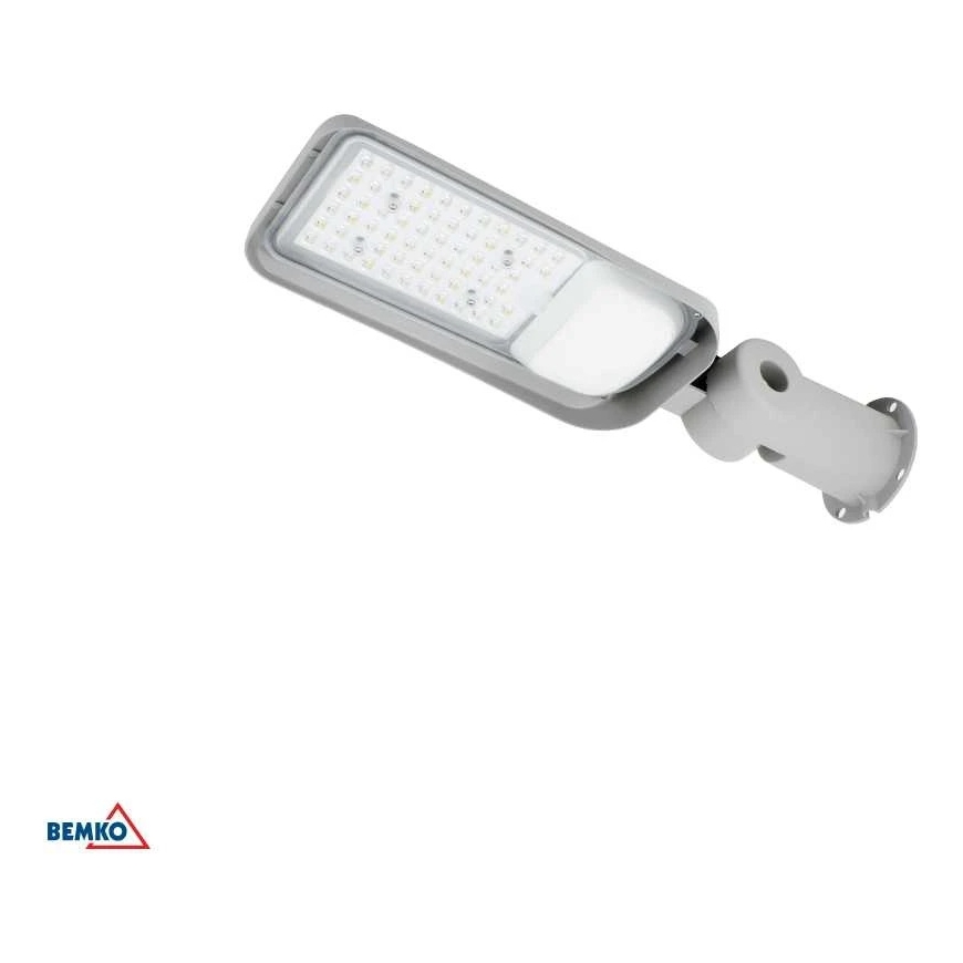 Bemko 70W LED ielu gaisma JAZMIN, gaiši pelēks, 4000K, IP65, 140°x70°