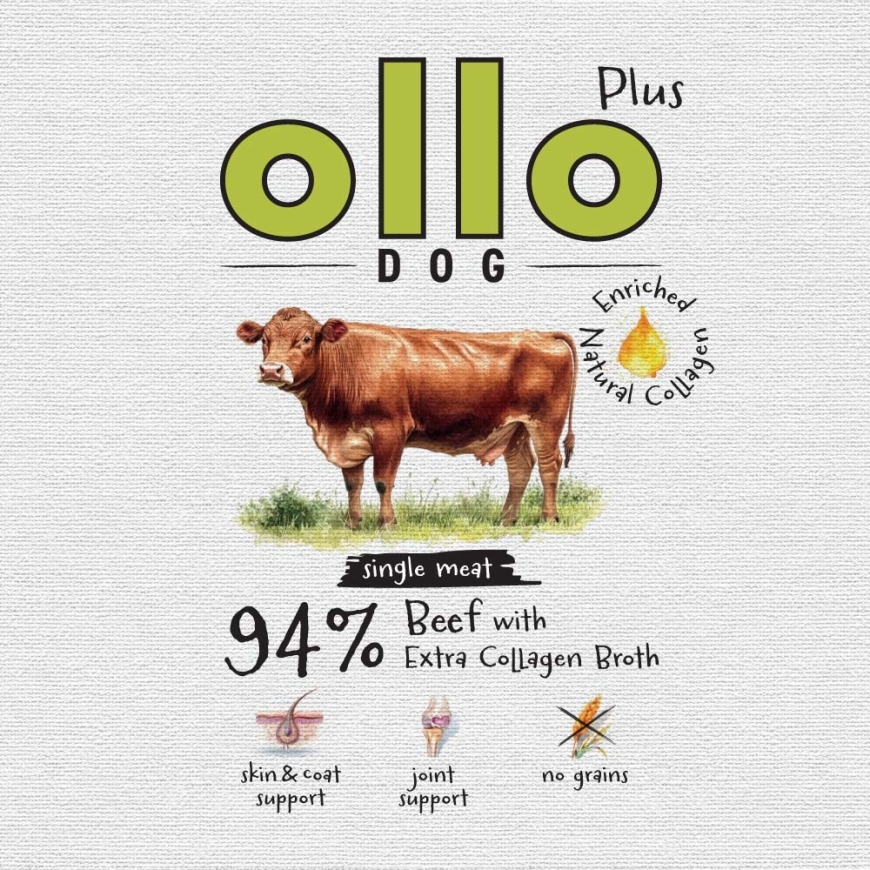OLLO Plus Kolagenas Mėsos - drėgnas šunų maistas - 400g – 3