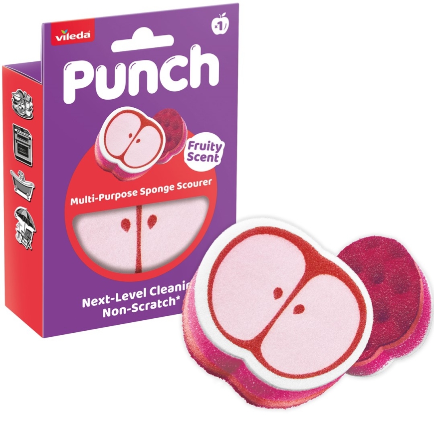 Vileda Punch Universālā Sūklis – Ābols, 1 gabals