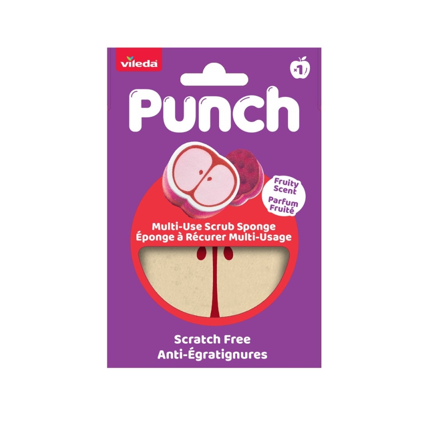 Губка для мытья Vileda Punch универсальная – Яблоко, 1 штука – 2