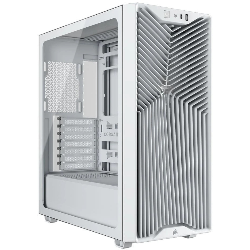 Corsair 3200D RS datora korpuss, Midi-Tower, ATX, rūdīts stikls - balts – 2