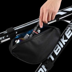 Wozy 11BK Double Fix ūdensizturīga priekšējā rāmja soma velosipēdam 1.5L