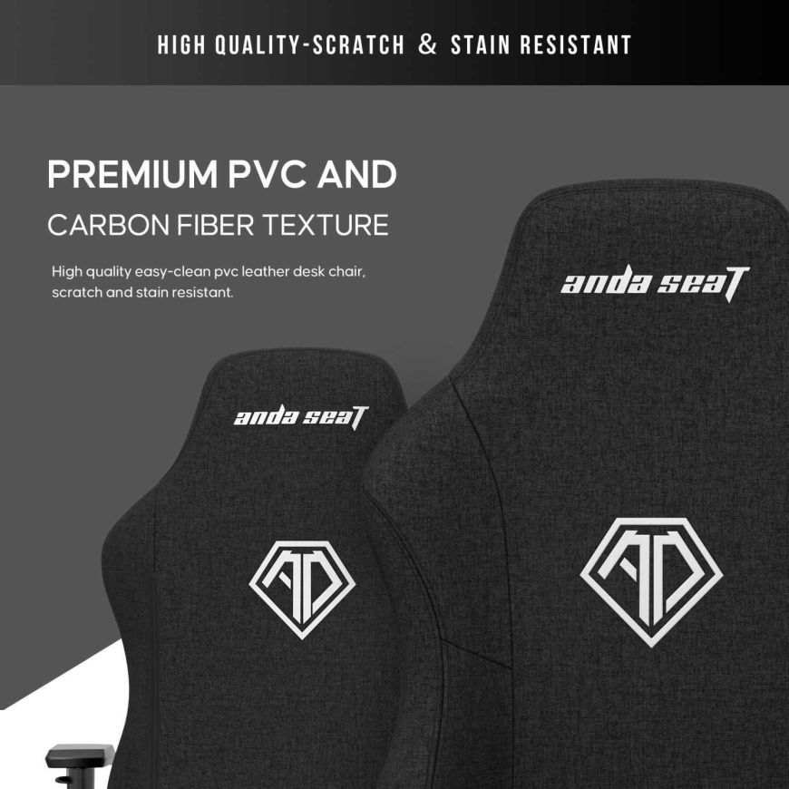 Anda Seat Phantom 3 L Dark Gray Fabric Gaming Swivel Chair – 5