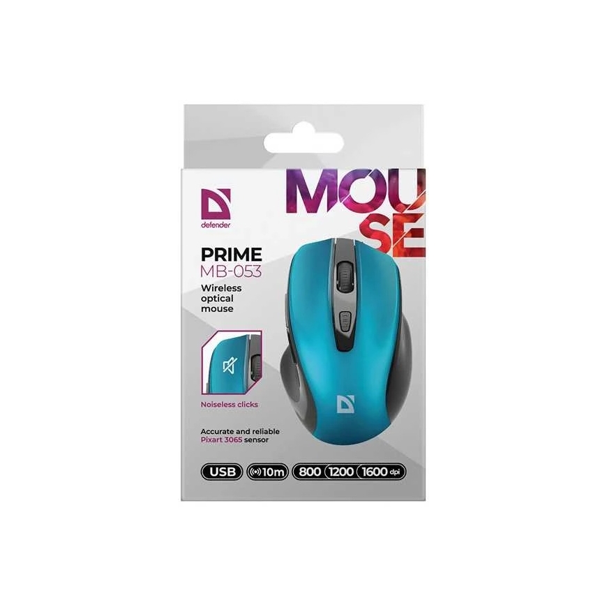 Defender Prime MB-053 Mouse Turquoise – 2