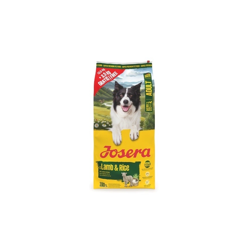 JOSERA Adult Mono Lamb & Rice - kuiva koiranruoka - 12.5kg + 2.5kg
