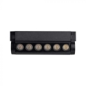 V-tac 5W LED prožektors magnētiskajiem sliežu posmiem, melns, 3000K, regulējams V-tac 5W LED prožektors magnētiskajiem sliežu posmiem, melns, 3000K, regulējams