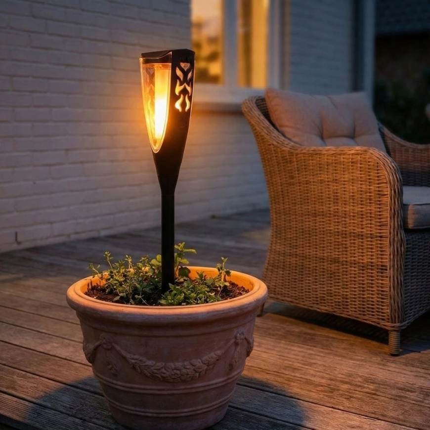 Saska Garden SAULĖS ENERGIJOS LED ŠVIESTUVAS FAKELAS 7,5×7,5x65CM 1077451 – 3