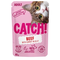 CATCH говядина и морковь в желе - влажный корм для кошек - 85 г