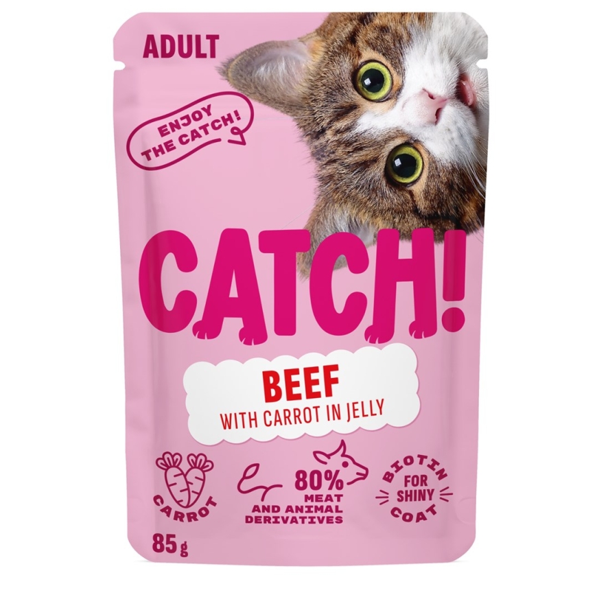 CATCH jautiena ir morkos želė - šlapias kačių maistas - 85 g