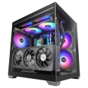 Mars Gaming MCVIEW3 datoru korpuss Mini Tower melns Mars Gaming MCVIEW3 datoru korpuss Mini Tower melns