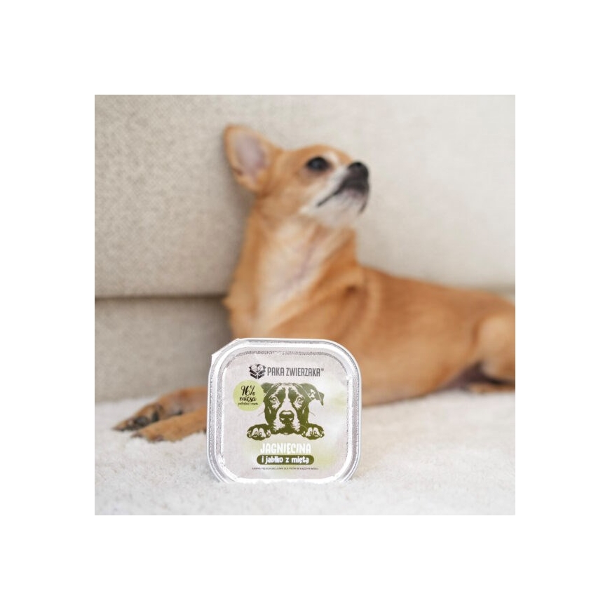 PAKA ZWIERZAKA Lamb and apple with mint Mono - niiske koeratoit - 150g – 2