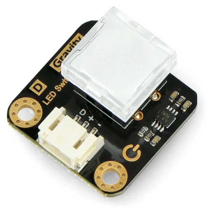 Gravity, LED switch, LED illuminated button, blue, DFRobot DFR0789-B
