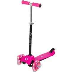 Almarina EVO adjustable 3-wheeled scooter for kids Light Up Mini Cruiser Pink Light Up Wheels