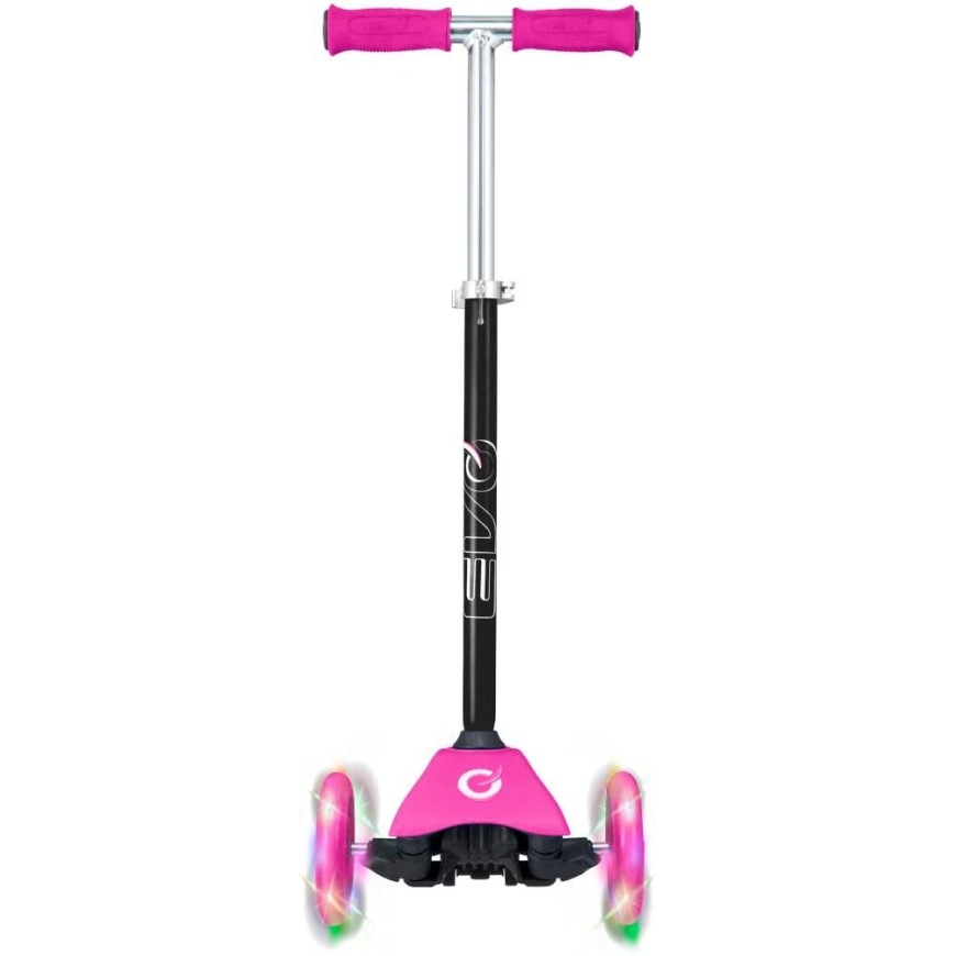 Almarina EVO regulējamais 3 riteņu scooters bērniem Light Up Mini Cruiser Rozā Light Up Wheels – 4
