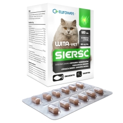 EUROWET Wita-Vet Coat - papildinājumi kaķiem - 120 tabletes