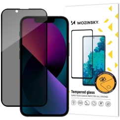 Wozinsky Anti Spy Karkaistu Lasi iPhone 16e/ 14/ 13/ 13 Pro Musta