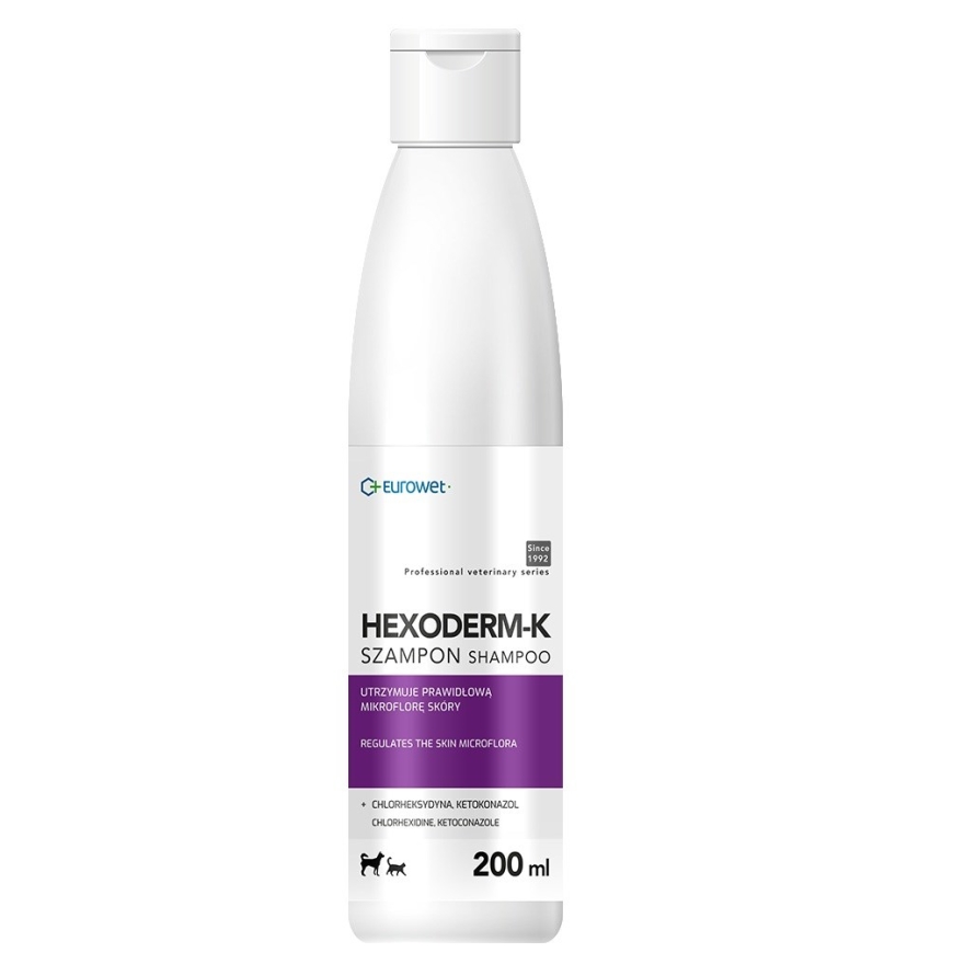 EUROWET Hexoderm-K - šampūns suņiem un kaķiem - 200ml