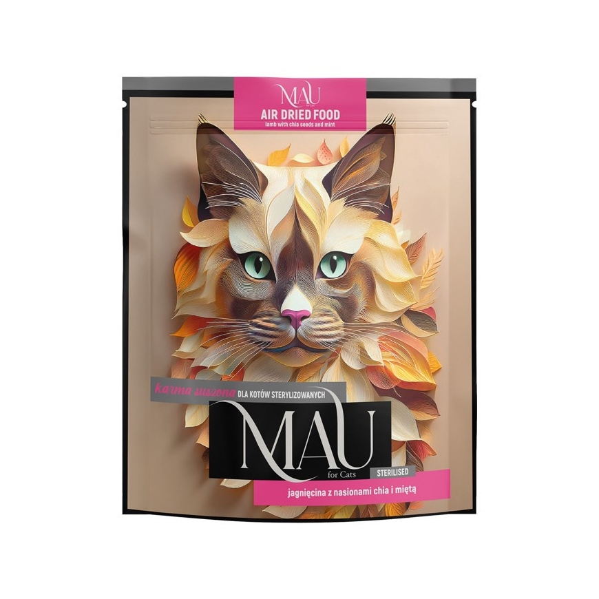 MAU Ilmastoidut steriloidut lammas chia-siemenillä ja mintulla - kuiva kissanruoka - 700 g