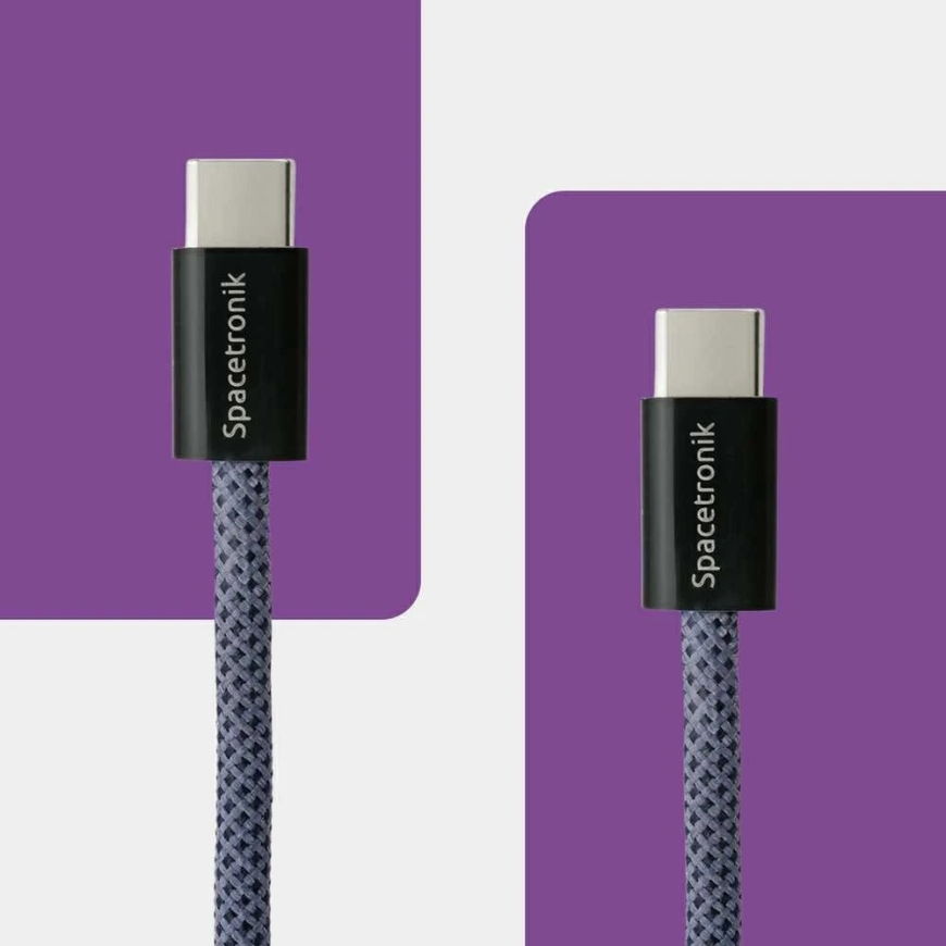 Кабель Spacetronik USB-C PD100/240W 2м темно-синий – 2