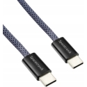 Кабель Spacetronik USB-C PD100/240W 2м темно-синий Кабель Spacetronik USB-C PD100/240W 2м темно-синий