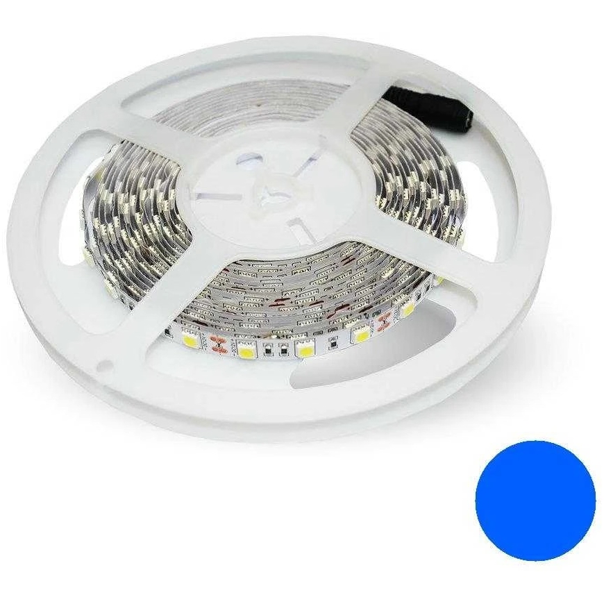 V-tac 11W/m LED strip, 60LED/m, blue color, IP20, 5 meter roll – 2