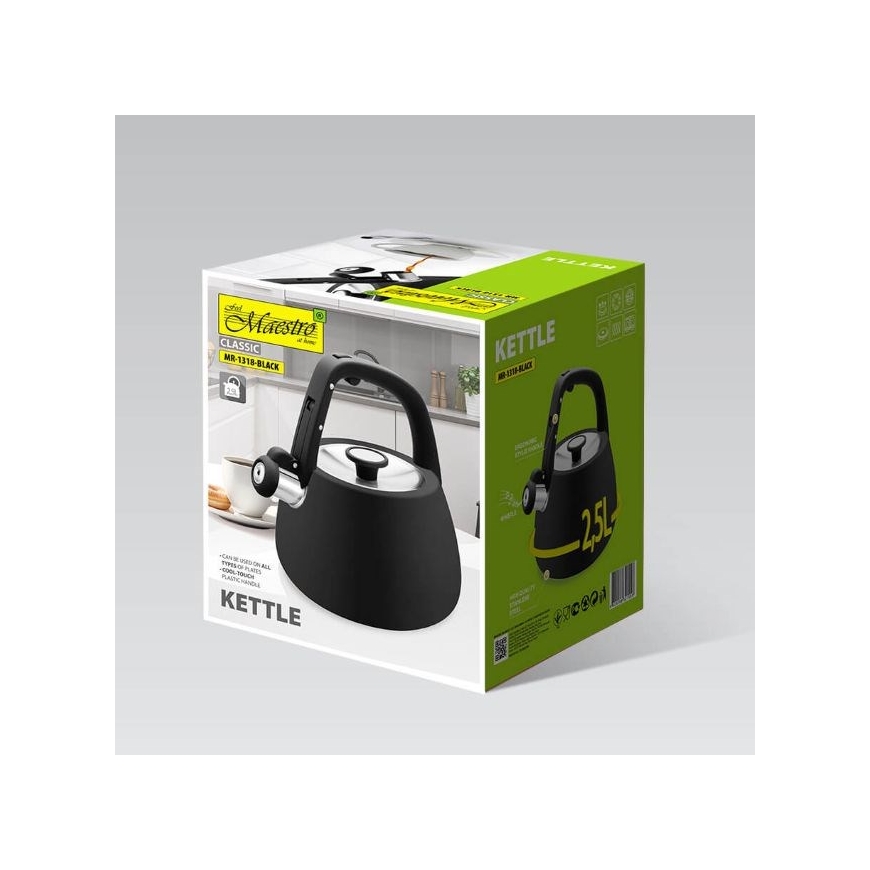 2.5L MR-1318-BLACK MAESTRO Kettle – 2