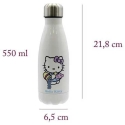 Cyp Brands "Hello Kitty" 550 ml nerūsējošā tērauda ūdens pudele, balta Cyp Brands "Hello Kitty" 550 ml nerūsējošā tērauda ūdens pudele, balta