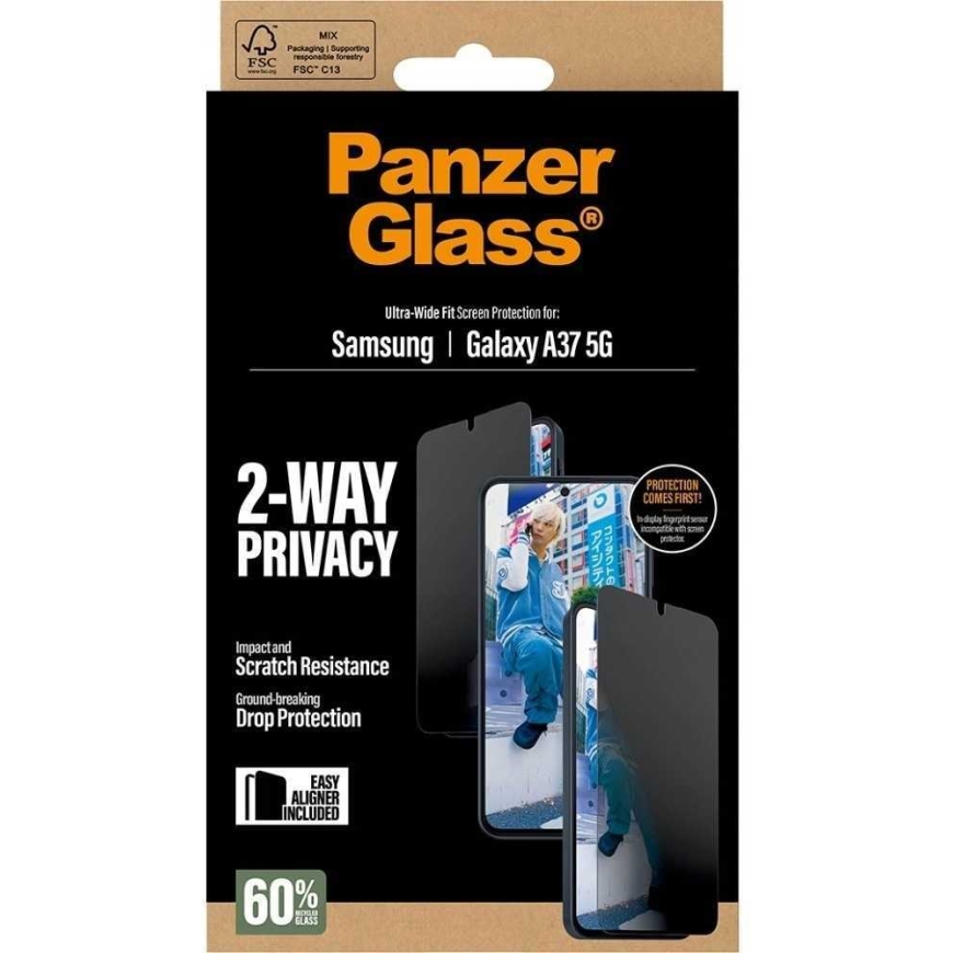 PanzerGlass Privātums Ultra-Wide Fit EasyAligner Samsung Galaxy A37 – 4