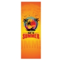 GreenBlue GB183 Classic Beech Deck Chair with "Enjoy The Summer" Print