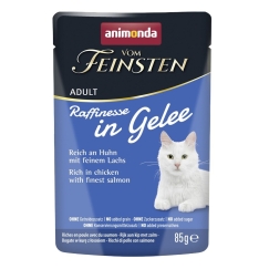 ANIMONDA Vom Feinsten Raffinesse gelati rikkalik kanaga ning lõhega - märg kassitoit - 85g