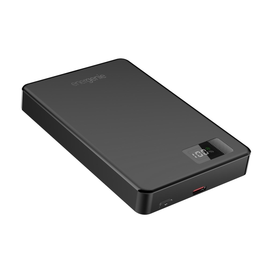 Gembird PB10-WPC15M-LCD-01 Магнитный беспроводной пауэрбанк с LCD, 15 Вт, 10000 мАч, черный – 4