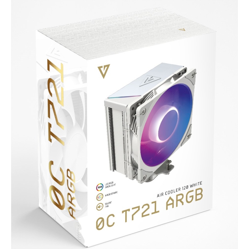 MODECOM Volcano 0C T721 ARGB Processor Air Cooler 12 cm White – 2