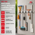 Maclean wall-mounted organizer for garden tools and mops, steel, with hooks, max. load 20 kg, width 60 cm, MC-185 Maclean wall-mounted organizer for garden tools and mops, steel, with hooks, max. load 20 kg, width 60 cm, MC-185
