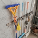 Maclean wall-mounted organizer for garden tools and mops, steel, with hooks, max. load 20 kg, width 60 cm, MC-185 Maclean wall-mounted organizer for garden tools and mops, steel, with hooks, max. load 20 kg, width 60 cm, MC-185