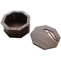 Kind Fox by Wizardi Yuliya Ausianikava individual activity according to document No. 1201908 Octagonal wooden box "Feather" KF05