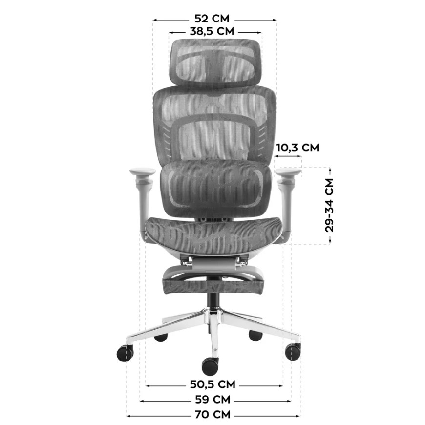 Visioner 8.3 pilka N biuro kėdė – 2