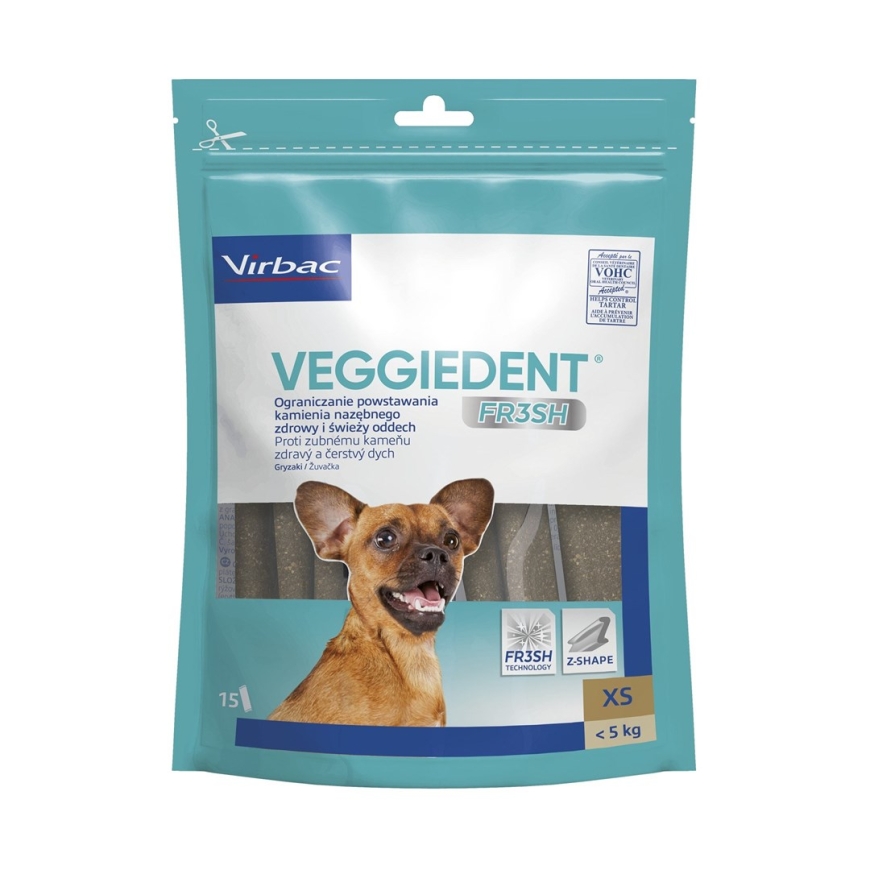 VIBRAC Veggiedent Fresh XS - suņu našķis - 114g