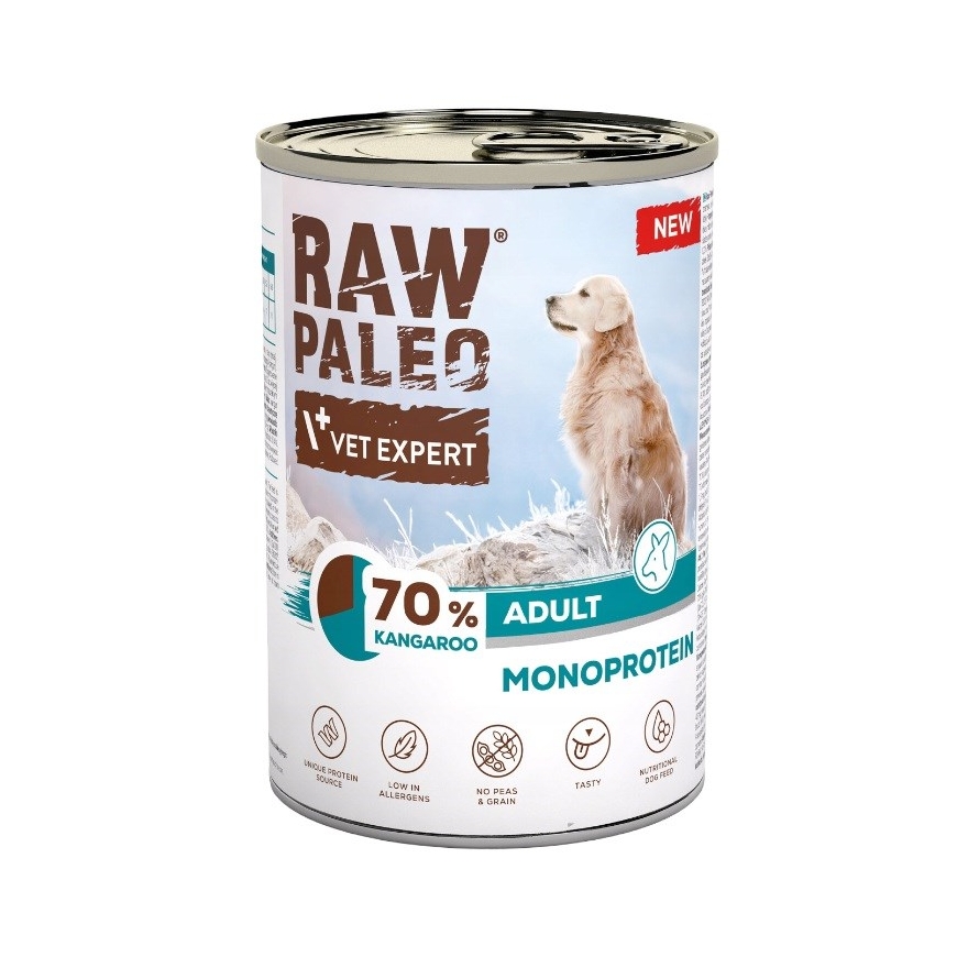 VETEXPERT Raw Paleo Mono Kangaroo - wet dog food - 400g