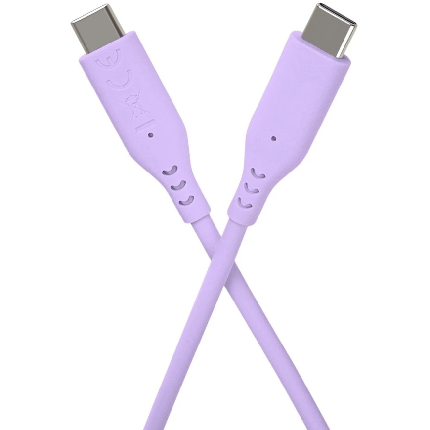 Кабель PremiumCord PREMIUMCORD USB-C на USB-C, 60W, 480Mbps, силикон, фиолетовый, 1,5м