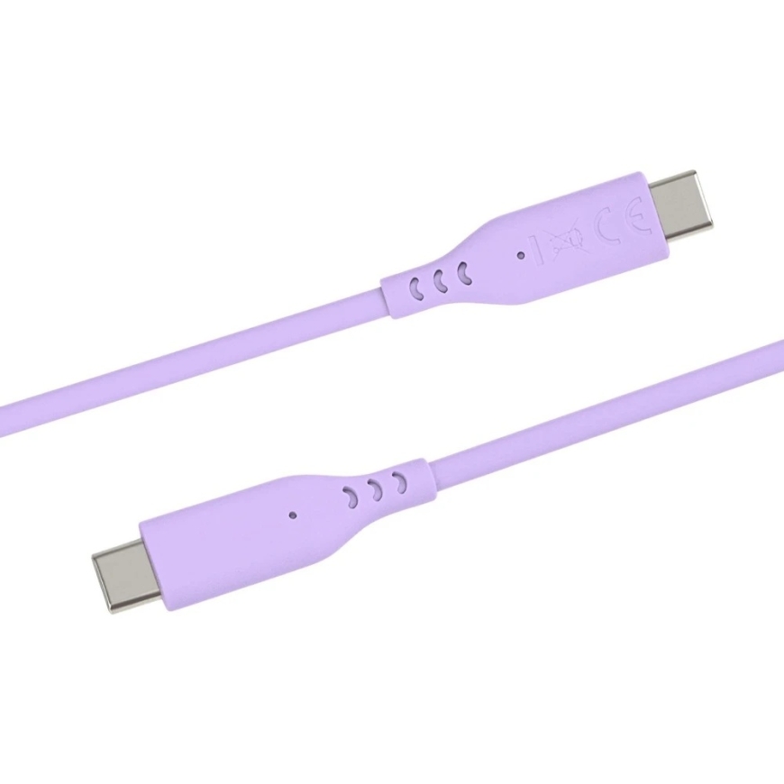 Кабель PremiumCord PREMIUMCORD USB-C на USB-C, 60W, 480Mbps, силикон, фиолетовый, 1,5м – 2