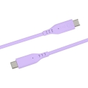 Kabelis USB PremiumCord PREMIUMCORD Kabelis USB-C na USB-C, 60W, 480Mbps, silikonowy, violetinė, 1,5m