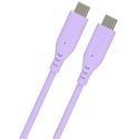 PremiumCord USB kabelis PREMIUMCORD USB-C uz USB-C, 60W, 480Mbps, silikons, violets, 1,5m PremiumCord USB kabelis PREMIUMCORD USB-C uz USB-C, 60W, 480Mbps, silikons, violets, 1,5m