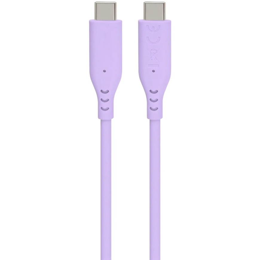 PremiumCord USB Cable PREMIUMCORD USB-C to USB-C, 60W, 480Mbps, silicone, violet, 1.5m – 5