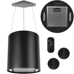 Berdsen Hanging Lamp Stainless Steel Kitchen Cooker Hood, 35cm Diameter, Powerful Extraction Fan, Remote Control, LED Lighting