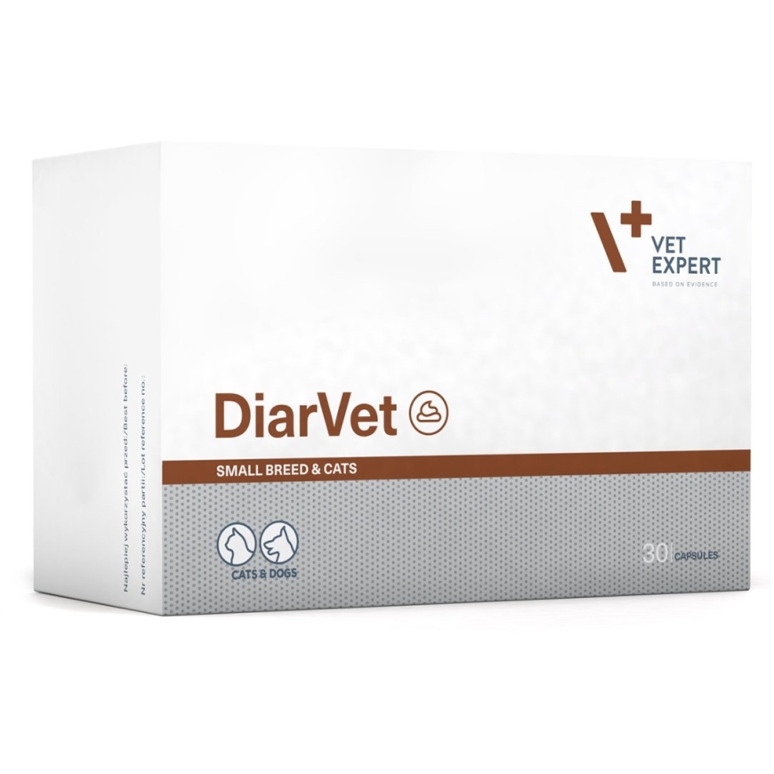 VETEXPERT Diarvet mažų veislių - maisto papildai šunims ir katėms - 30 tablečių