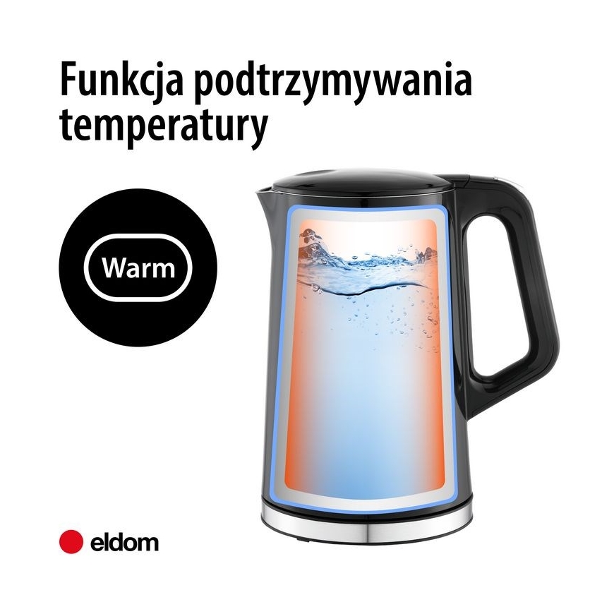 ELDOM CORDLESS KETTLE WITH TEMPERATURE CONTROL C540 JETTY – 3