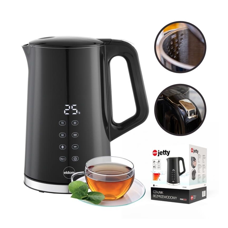 ELDOM CORDLESS KETTLE WITH TEMPERATURE CONTROL C540 JETTY – 4