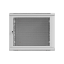 Sieniniai rack kabinetas 19" 9U 600x600 pilkas perforuotas duris Lanberg (išardomas)